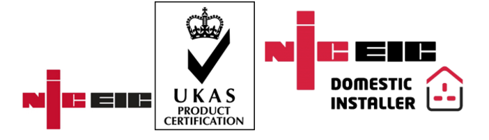 NICEIC, UKAS Product Certification, NICEIC Domestic Installer logos